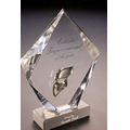 Acrylic Beveled Diamond Embedment Award w/ Base